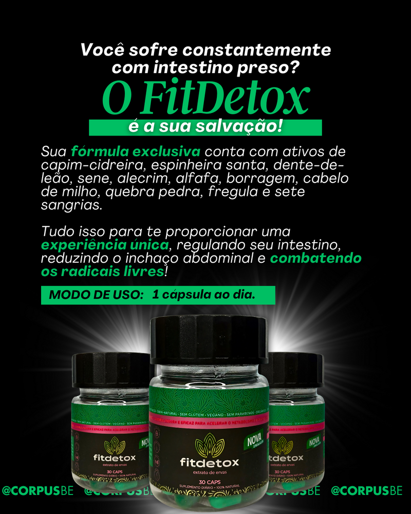 1 Chá CorpusBe + 1 Fitmagry + 1 TermoSec + 1 FitDetox + 1 Colágeno CorpusBe