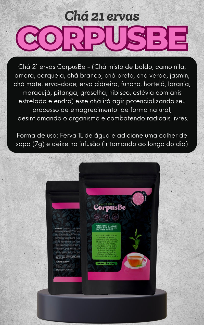 1 Chá CorpusBe + 1 Fitmagry + 1 TermoSec